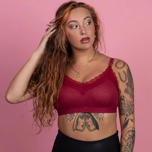 JADY K Arabian Night Ribbed Lace Bralette